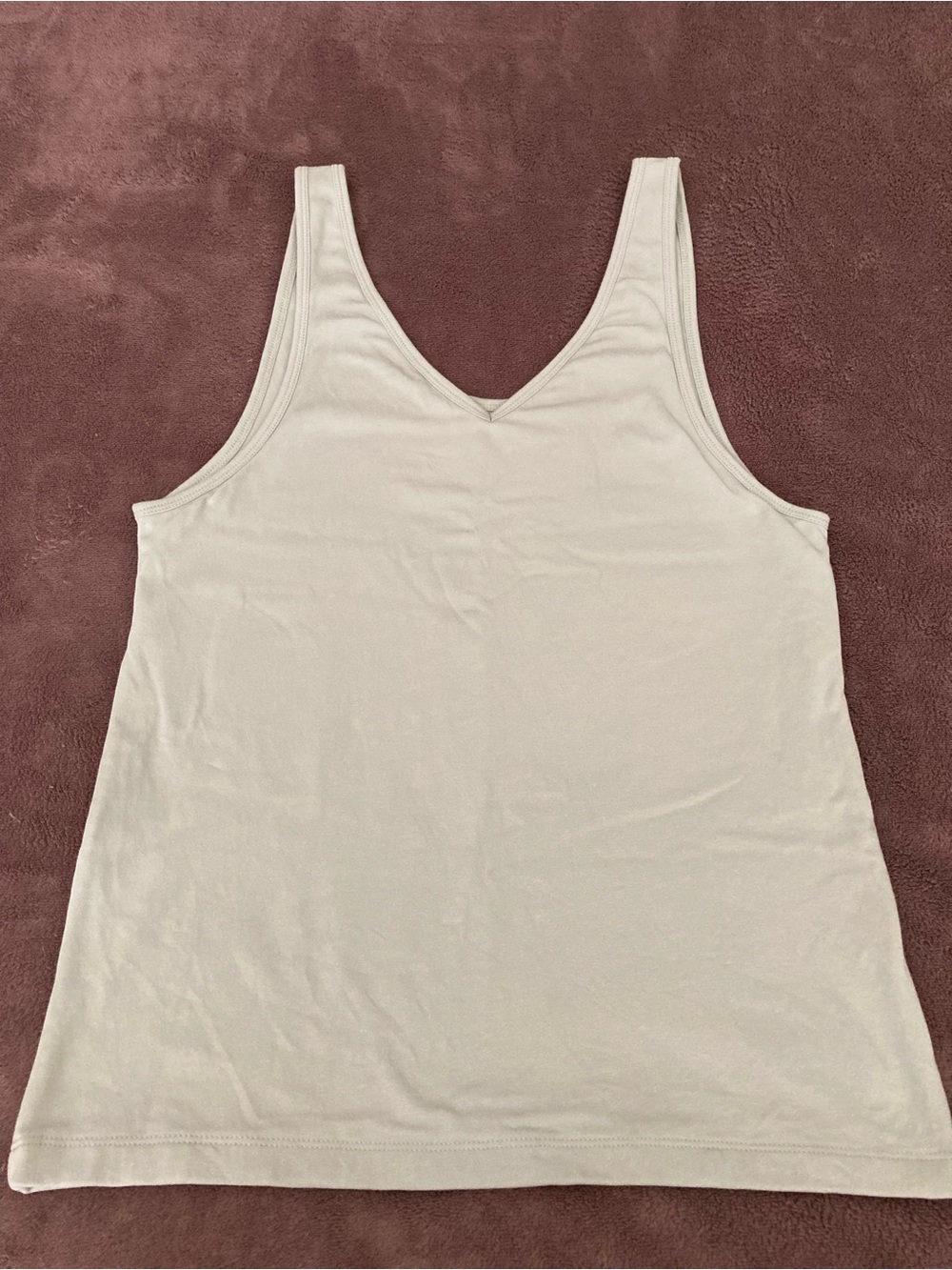Cotton Women's V-Neck Sleeveless Tank Top - Pale mint green